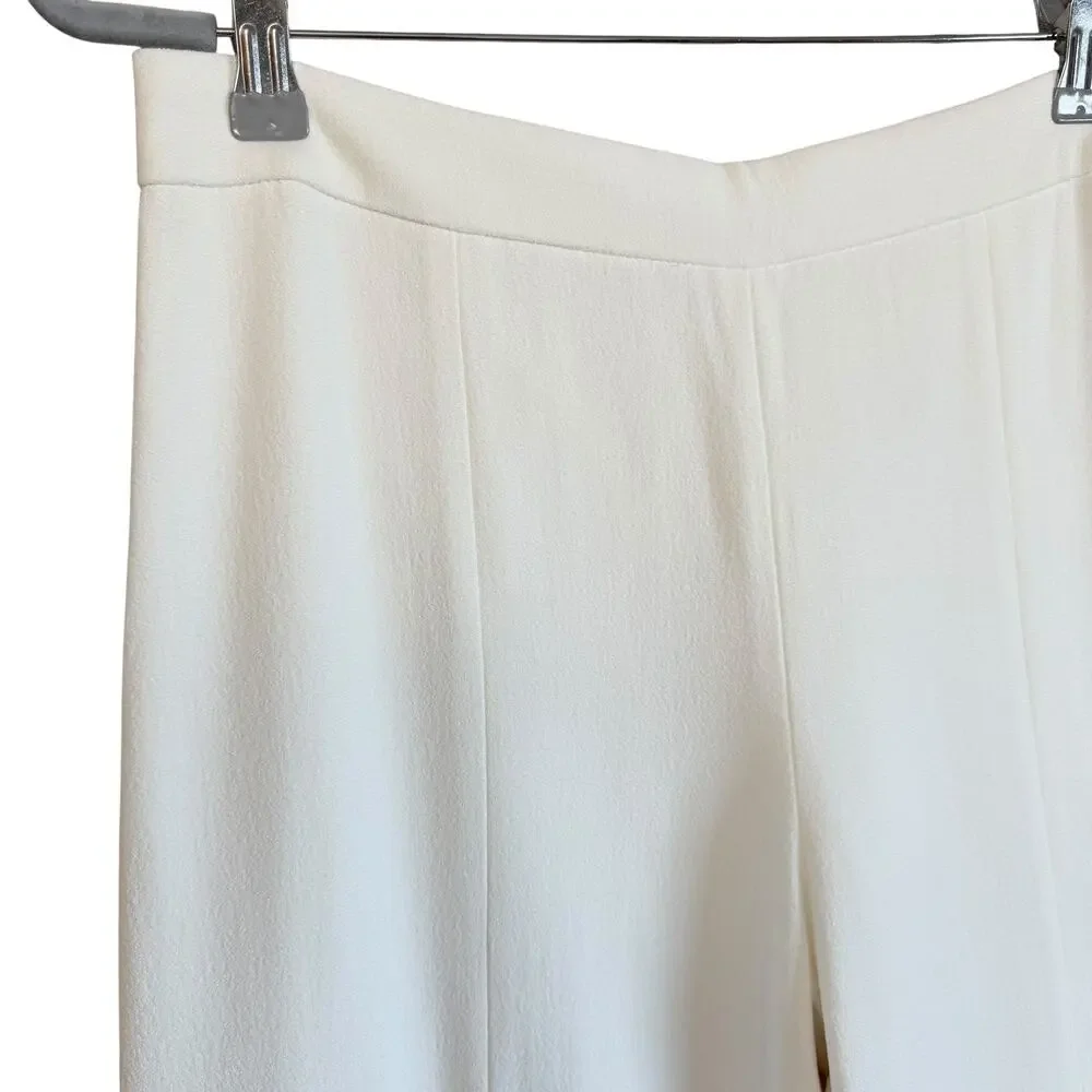 Narciso Rodriguez Wide Leg Pants Size 40 High Waisted Flat Front Side Zipper - Picture 4 of 6